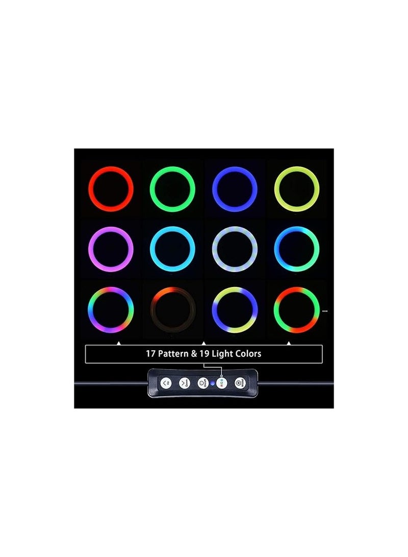 RGB LED Ring Light with Phone Clip – USB Powered – For Photography, Video, and Makeup - Image 3