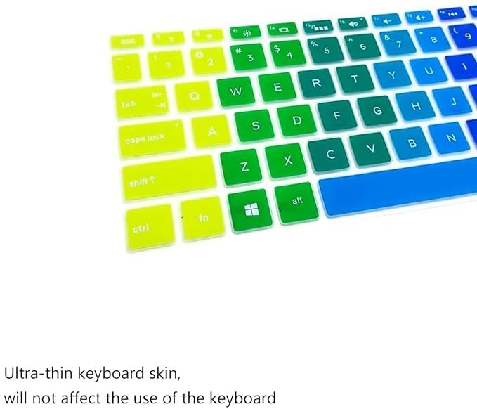 VNJ Accessories Silicone Keyboard Skin Cover for HP Victus 15 (15.6 inch) & HP Victus 16 (16.1 inch) Gaming Laptops (Rainbow) - Image 4