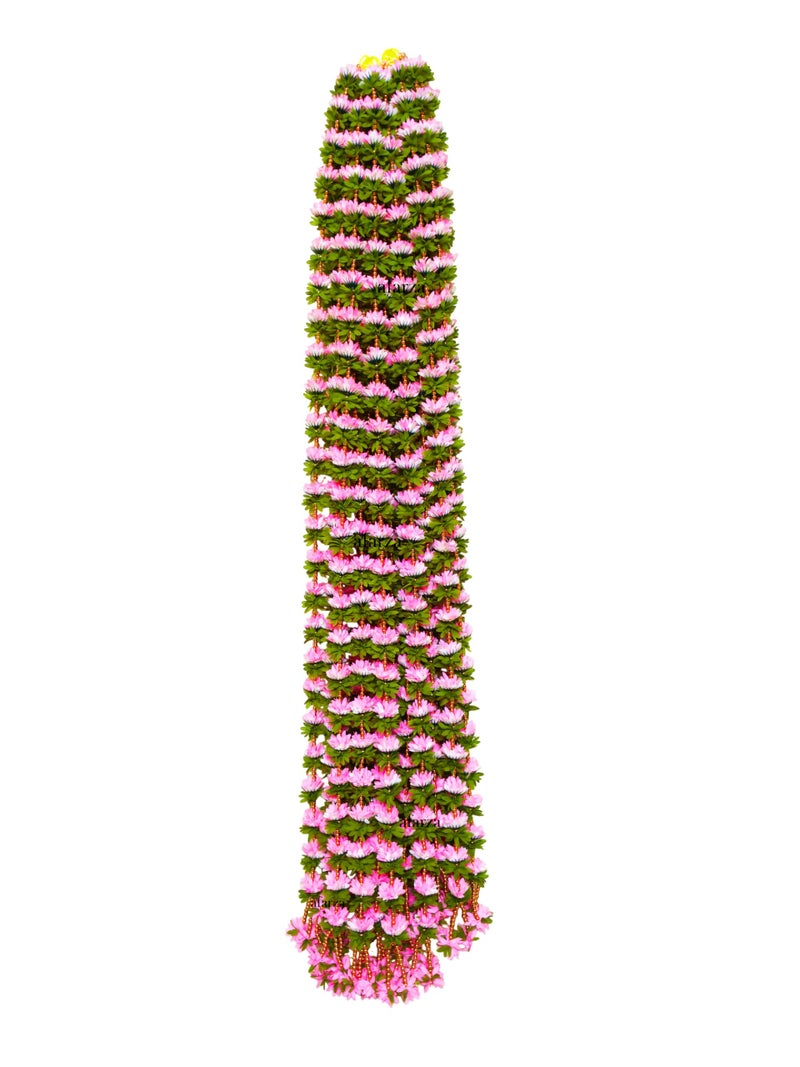 afarza Garland Toran wall Hanging for Door Entrance Home Decoration Backdrop Pooja Gift Bandarwal 4 Pieces (BABYPINK Golden) - Image 2