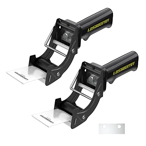 LDS Industry 2 Pcs Rapid-Replace Packing Tape Dispenser Guns with Extra Blade, 2IN(50mm) Lightweight Ergonomic Industrial Handheld Heavy Duty Tape Cutter for Carton, Packaging and Box Sealing Black - Image 1
