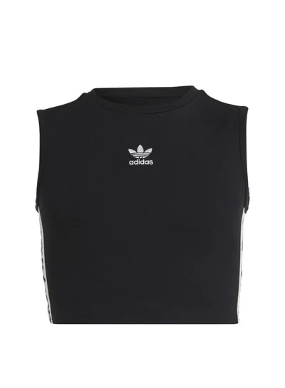 اديداس اوريجينالز adidas CROP TANK TOP Black Originals Kids TOPS