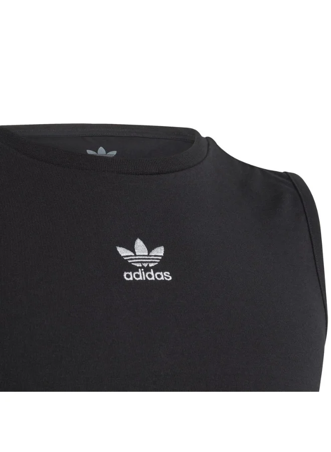 اديداس اوريجينالز adidas CROP TANK TOP Black Originals Kids TOPS