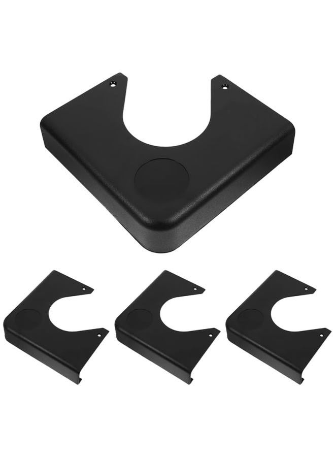 NULYLU 4pcs Pool Table Corners Replacement Black Metal Corner Guard Plate for Billiard Table Accessory - Image 1