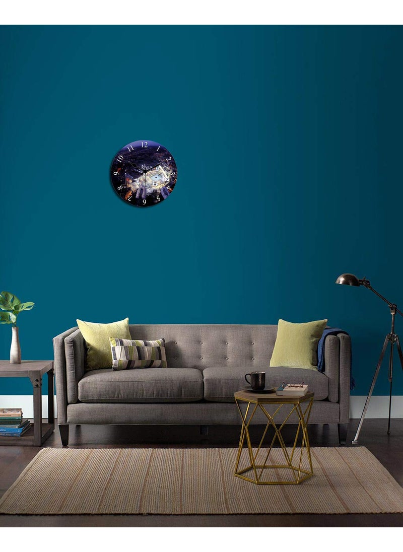 KARTIK KARTIK Satellite Mosque Printed Designer Round Wooden Wall Clock Without Glass for Home/Living Room/Bedroom/Kitchen and Office - 11X11 Inches (Multicolor)  - Image 2