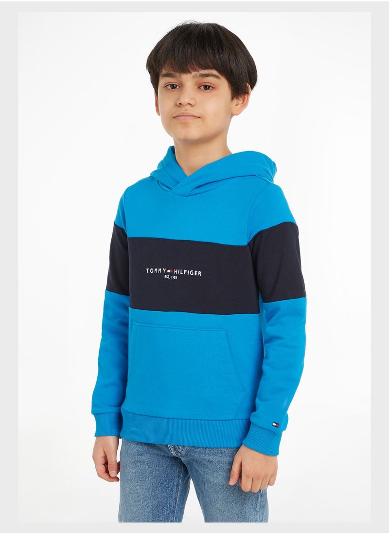 TOMMY HILFIGER - Kids Essential Colorblock Hoodie - Image 1