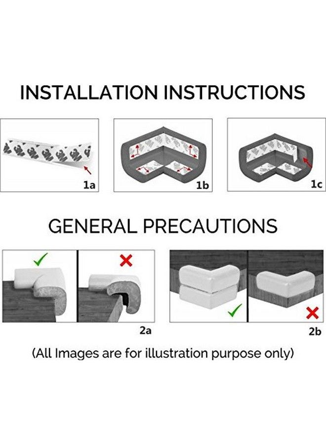 Kuhu Creations Premium Baby Kids Safety Corner Edge Cushion Protector Guard. (8 Units Grey)  - Image 3