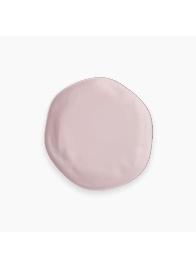 Rosa By Fathy Mahmoud Organic Round Sweet Plate, 21 Cm Size, Matt Rose