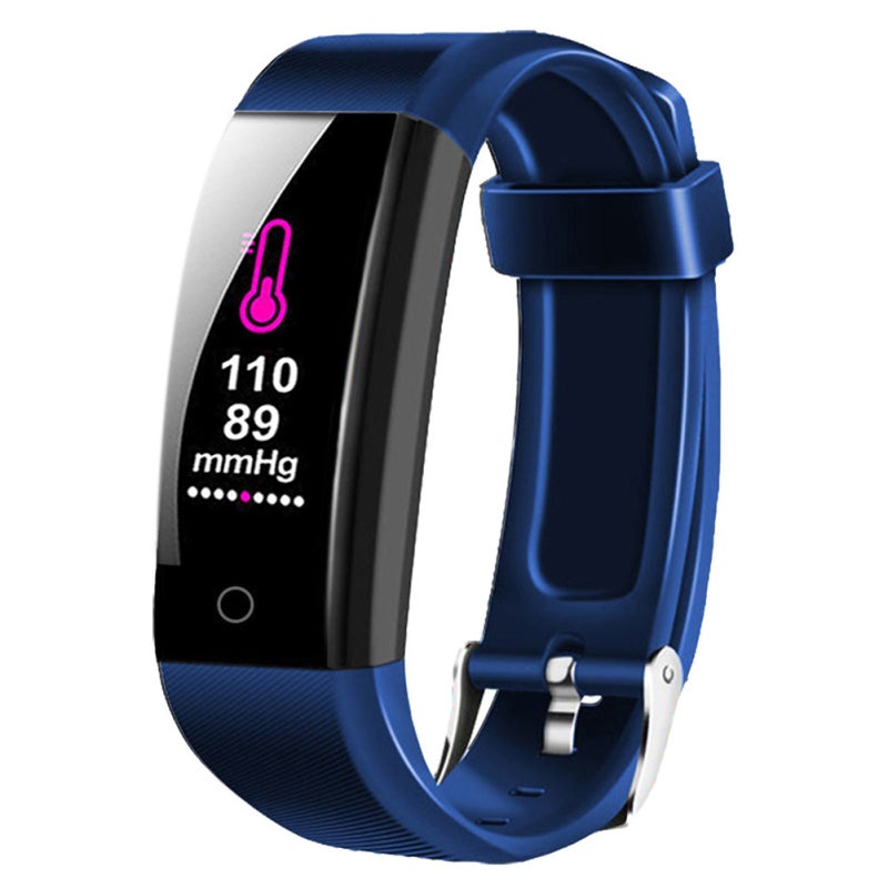 Fitness Tracker: Blue, Small Lightweight Design, Heart Rate & Blood Pressure Monitoring - Remote Care Function, Smart Bracelet for Daily Health Tracking, Fitness Enthusiasts, Running and Walking - Image 2