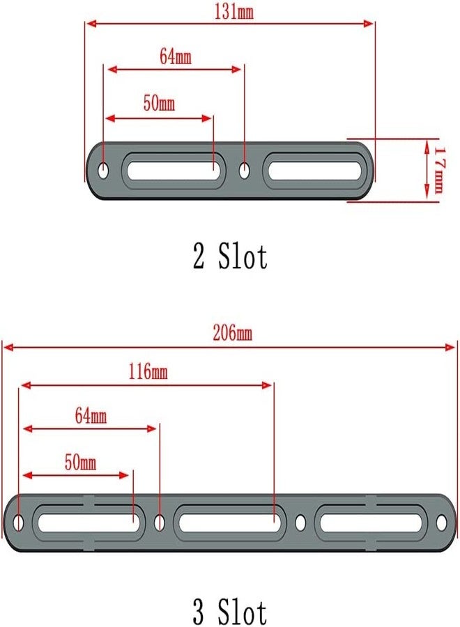 Cestbon Bike Bottle Cage Adapter Bicycle B-RAD Mounting Base Adjustable Bottle Mount Alt Position Cage Bracket (2 Slot) - Image 5