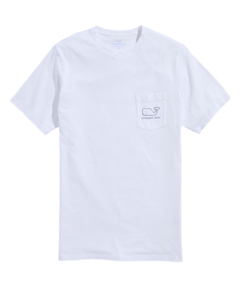 vineyard vines Men's Short Sleeve Vintage Whale Pocket T-Shirt, White Cap, X-Small - Image 4