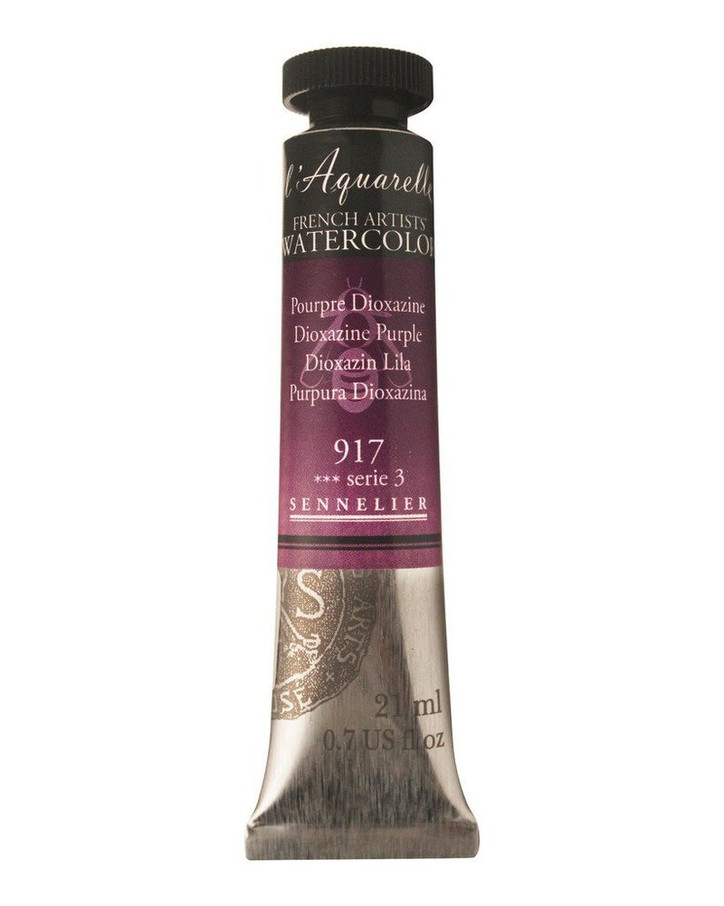 Sennelier lAquarelle French Artists Watercolour 21 ML Pinks & Purples (Dioxazine Purple) - Image 1