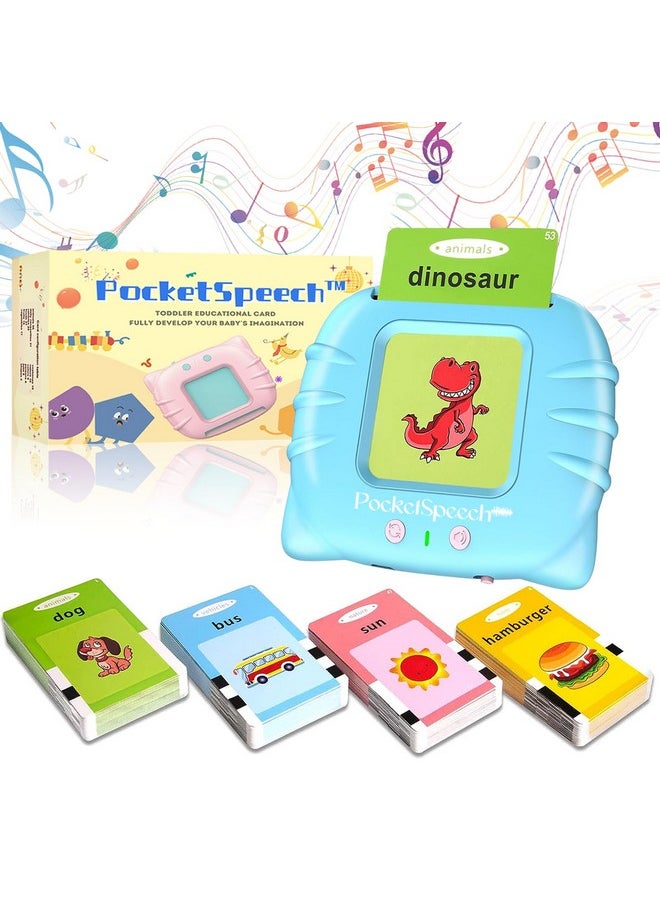Generic - Pocket Speech™ For Toddlers 224 Sight Word Talking Flash Cards See And Say Speed Up Your Child Learns To Speakspeech Therapy Toys For Age Over 3 (Blue) - Image 1