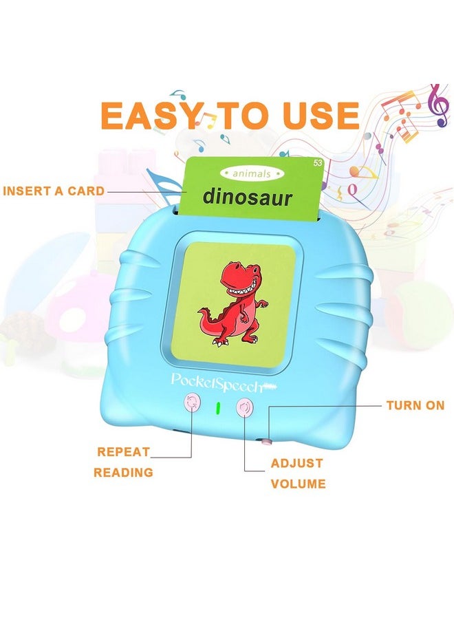Generic - Pocket Speech™ For Toddlers 224 Sight Word Talking Flash Cards See And Say Speed Up Your Child Learns To Speakspeech Therapy Toys For Age Over 3 (Blue) - Image 1