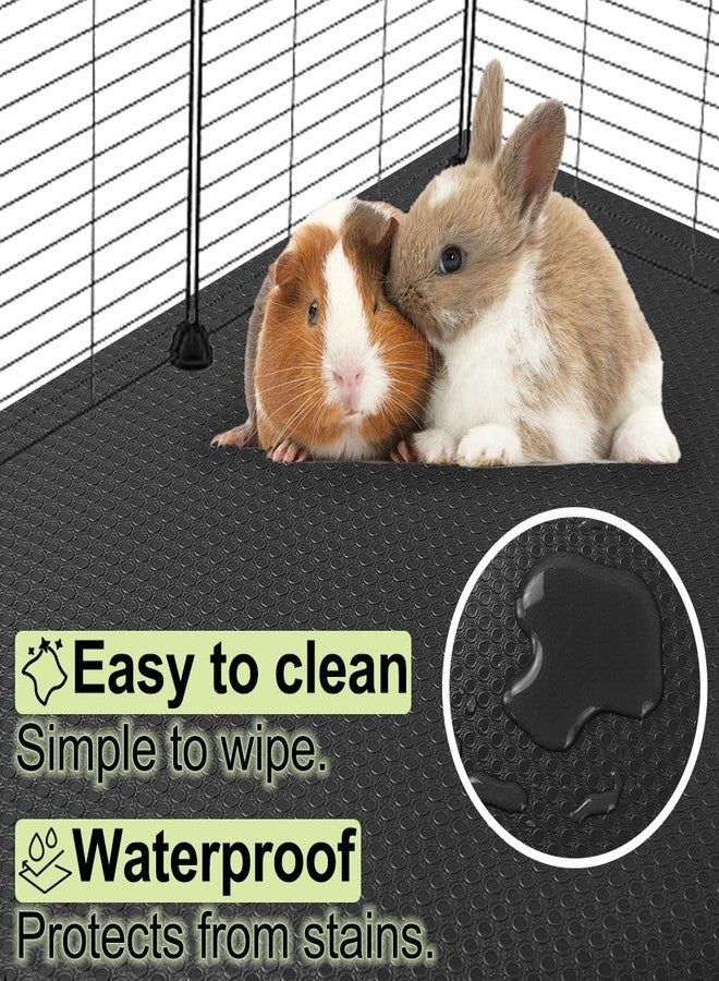 TCYPUHL Washable Guinea Pig Bedding Cage Liner Waterproof Rabbit Bedding, Easily Cut to Suit Cage and Reusable Pads for Guinea Pigs, Rabbits, Hamsters, Gerbils, and Chinchillas,18"×79",1pcs, Black Mat - Image 3