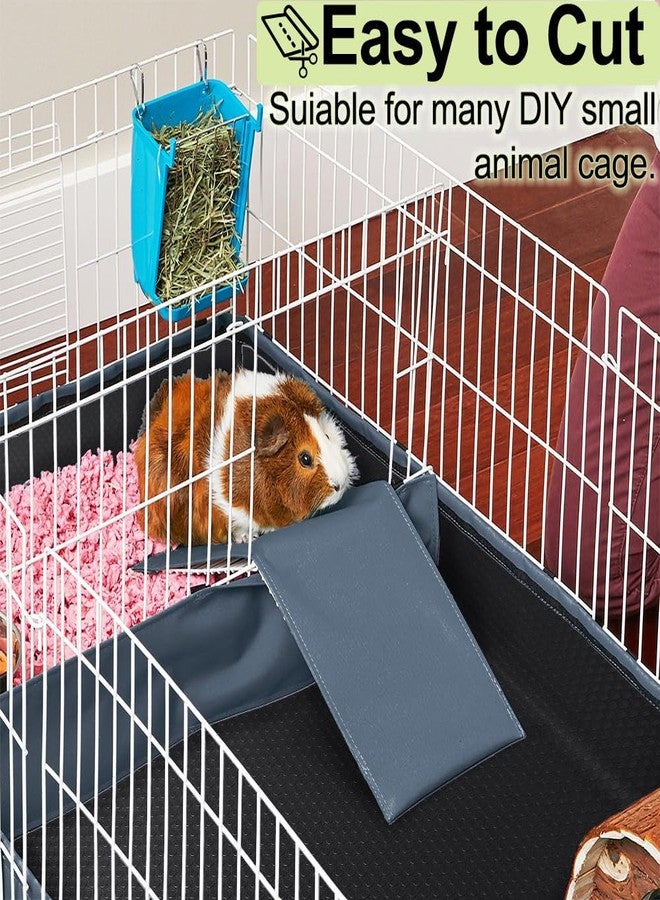 TCYPUHL Washable Guinea Pig Bedding Cage Liner Waterproof Rabbit Bedding, Easily Cut to Suit Cage and Reusable Pads for Guinea Pigs, Rabbits, Hamsters, Gerbils, and Chinchillas,18"×79",1pcs, Black Mat - Image 4