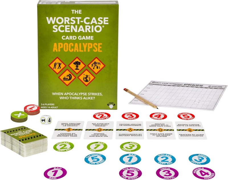 MOOSE GAMES The Worst-Case Scenario Card Game Apocalypse | Match How Players Rank Five Apocalyptic Scenarios from Bad to Worst | Score Points and Win! for Ages 14 to Adult for 3 to 6 Players - Image 2