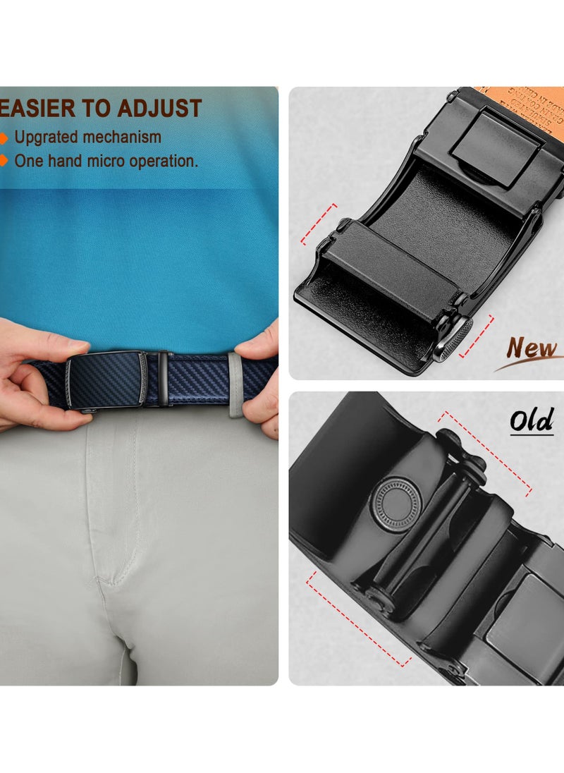 Excefore - Men Belts, Ratchet Sliding Belt Adjustable For Mens Dress Casual Pant Oxfords, Cut for Fit(Set of 2,length:50 in) - Image 1