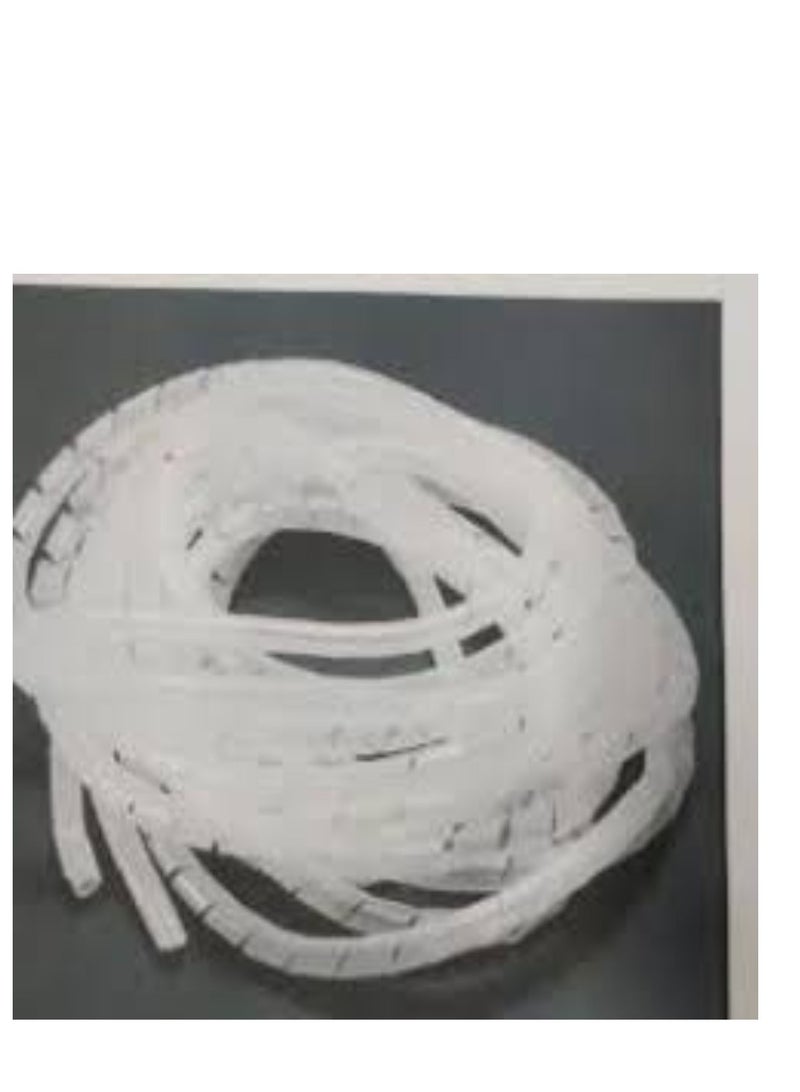 KNP KNP White Spiral Cable Wrap with an 8mm diameter is a versatile and efficient cable management solution designed to organize protect and bundle wires and cables in various settings.  - Image 1