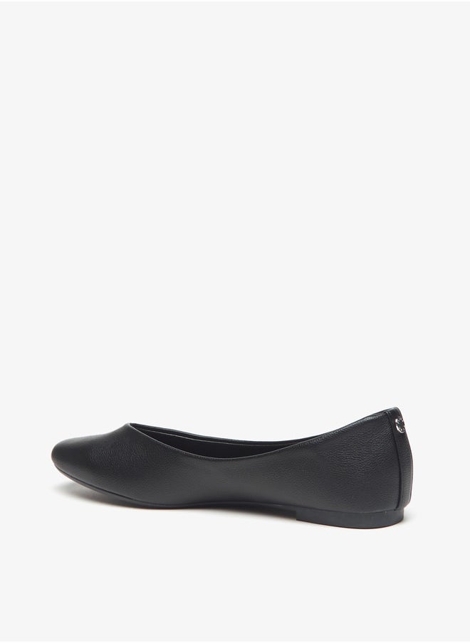 Flora Bella Women's Solid Slip-On Round Toe Ballerina Shoes  - Image 3