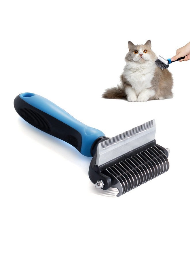 Potaroma Versatile Pet Grooming Brush, Double Sided Shedding and Dematting Undercoat Rake, Reduces Shedding by up to 95% Professional Deshedding Comb Tool for Dogs and Cats (Medium) - Image 1