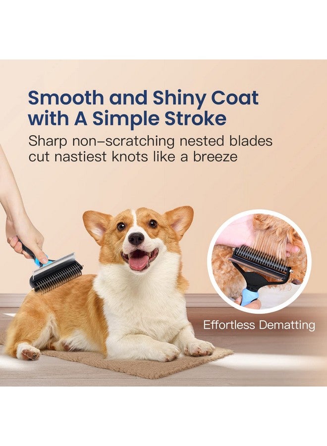 Potaroma Versatile Pet Grooming Brush, Double Sided Shedding and Dematting Undercoat Rake, Reduces Shedding by up to 95% Professional Deshedding Comb Tool for Dogs and Cats (Medium) - Image 5