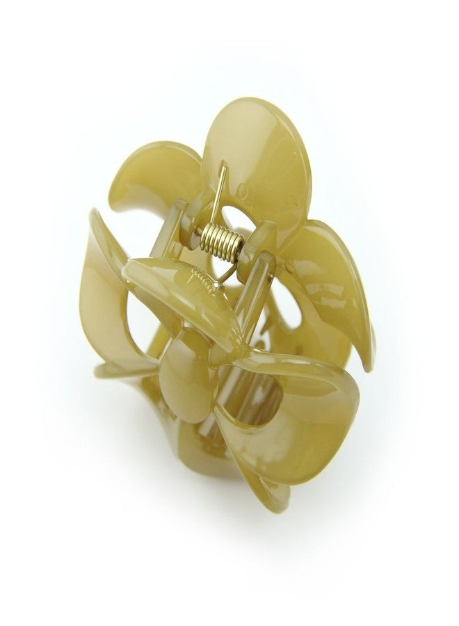 Meilliwish Flower Beautiful Hair Claw Clip for Women 1 PCS(D68)(Yellow) - Image 2