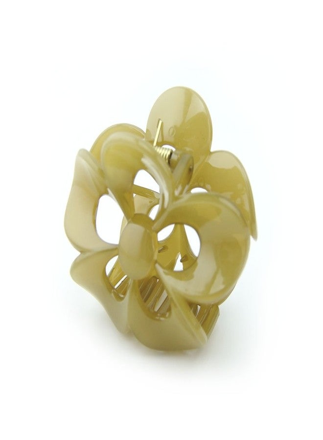 Meilliwish Flower Beautiful Hair Claw Clip for Women 1 PCS(D68)(Yellow) - Image 1