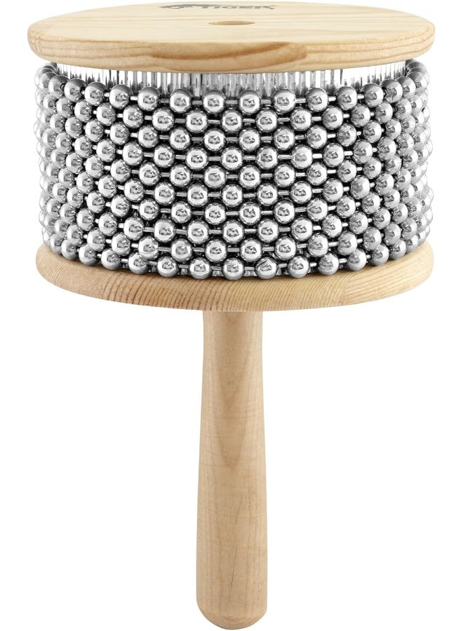 TIGER CAB14-NT Large Wooden Cabasa/Afuche with Steel Beads - Image 1