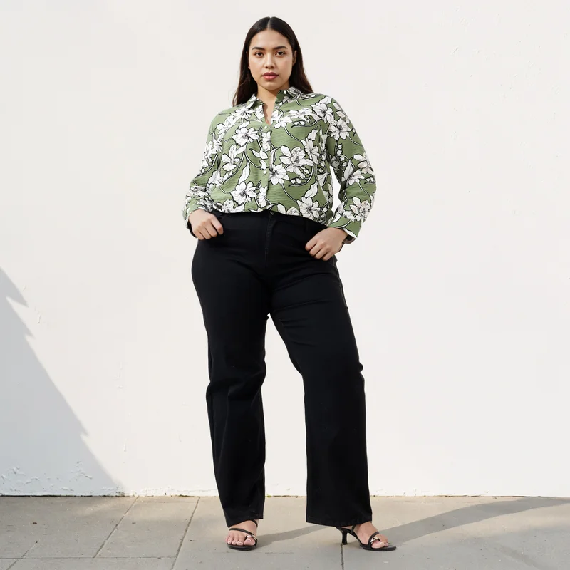 Ulla Popken Plus Size Ulla Popken Floral Print Shirt