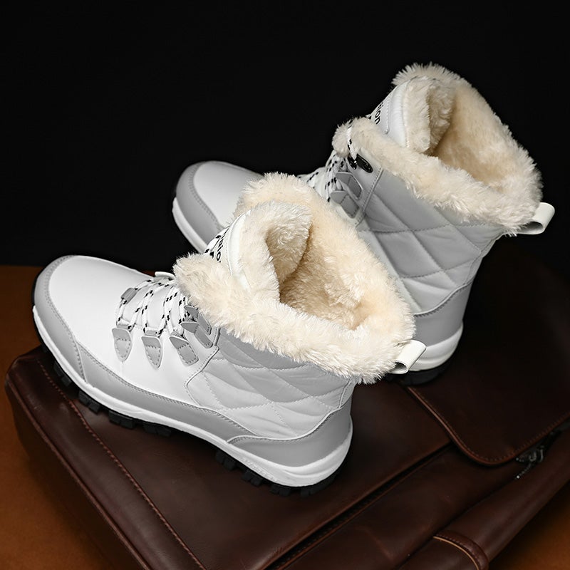 Snow Boots Women 2023 New Winter Warm Fleece-Lined Thickened Northeast Outdoor Ski Shoes Fur One - Image 5