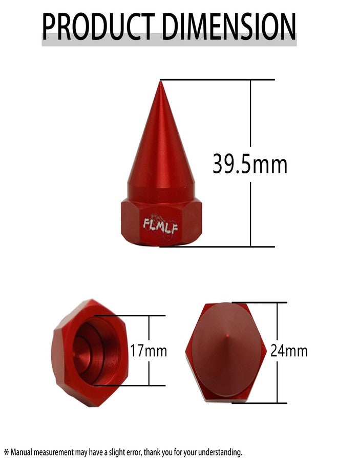 FLMLF CNC Metal Cone Fixed Screw Nut (4pcs/Set) for 1/5 HPI Rovan Baja 5B SS 5T 5SC Parts (Red) - Image 2