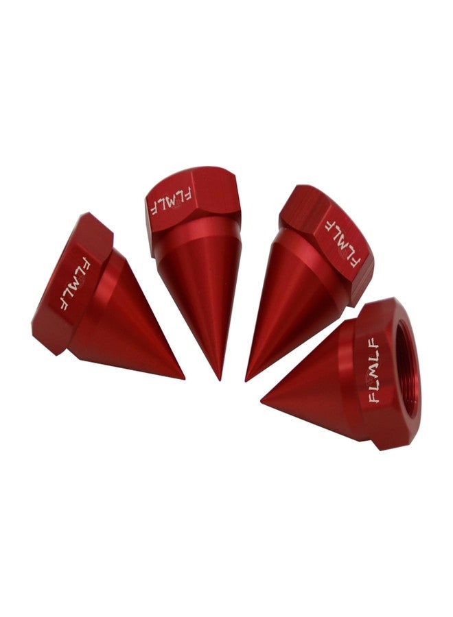 FLMLF CNC Metal Cone Fixed Screw Nut (4pcs/Set) for 1/5 HPI Rovan Baja 5B SS 5T 5SC Parts (Red) - Image 4