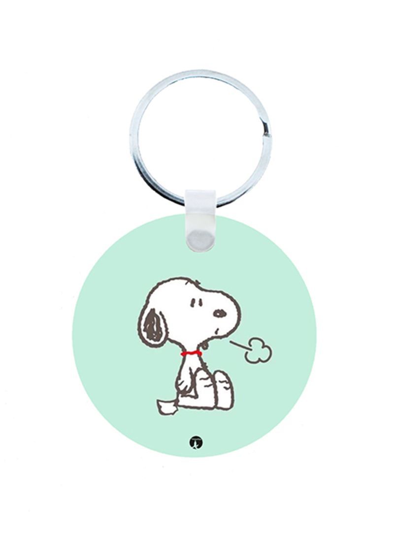 Snoopy Wooden Keychain
