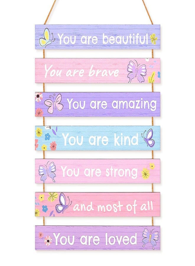 Beinou Girls Room Decor Colorful Inspirational Wall Decor Room Decor for Teen Girls Durable Kids for Nursery Playroom Bedroom,Purple Butterfly - Image 1