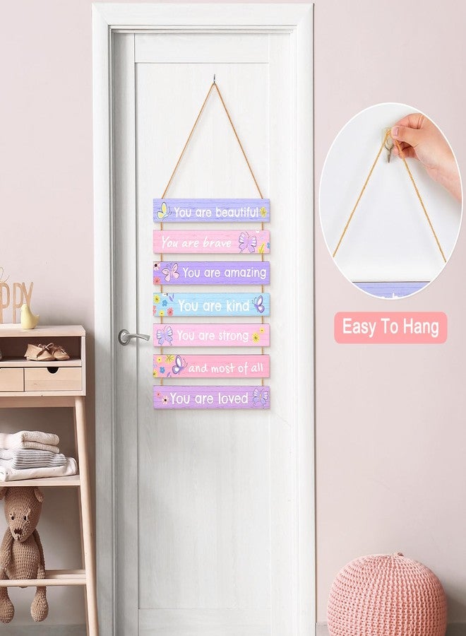 Beinou Girls Room Decor Colorful Inspirational Wall Decor Room Decor for Teen Girls Durable Kids for Nursery Playroom Bedroom,Purple Butterfly - Image 5