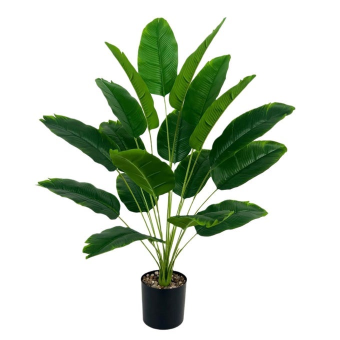 ARTIFICIAL BIRD OF PARADISE PLANT 28 18 TRUNKS FAUX PALM TREE IN POT FOR INDOOROUTDOOR DCOR