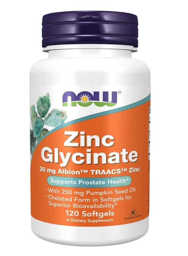 now Zinc Glycinate 30Mg/120Softgels