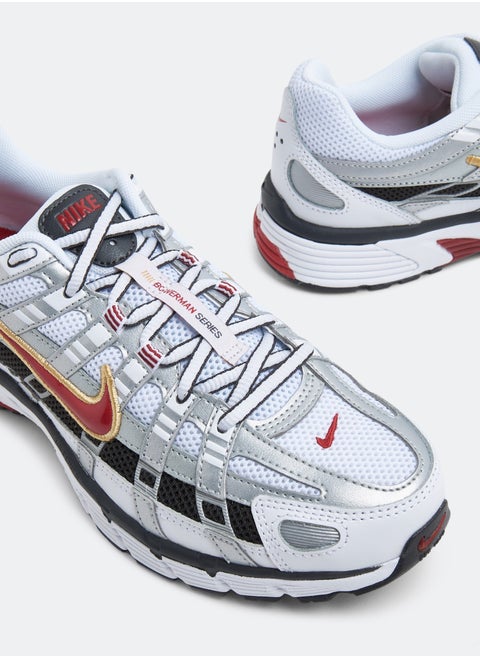 Nike P-6000 Low-top Sneakers in Mesh 'Metallic Silver Red'