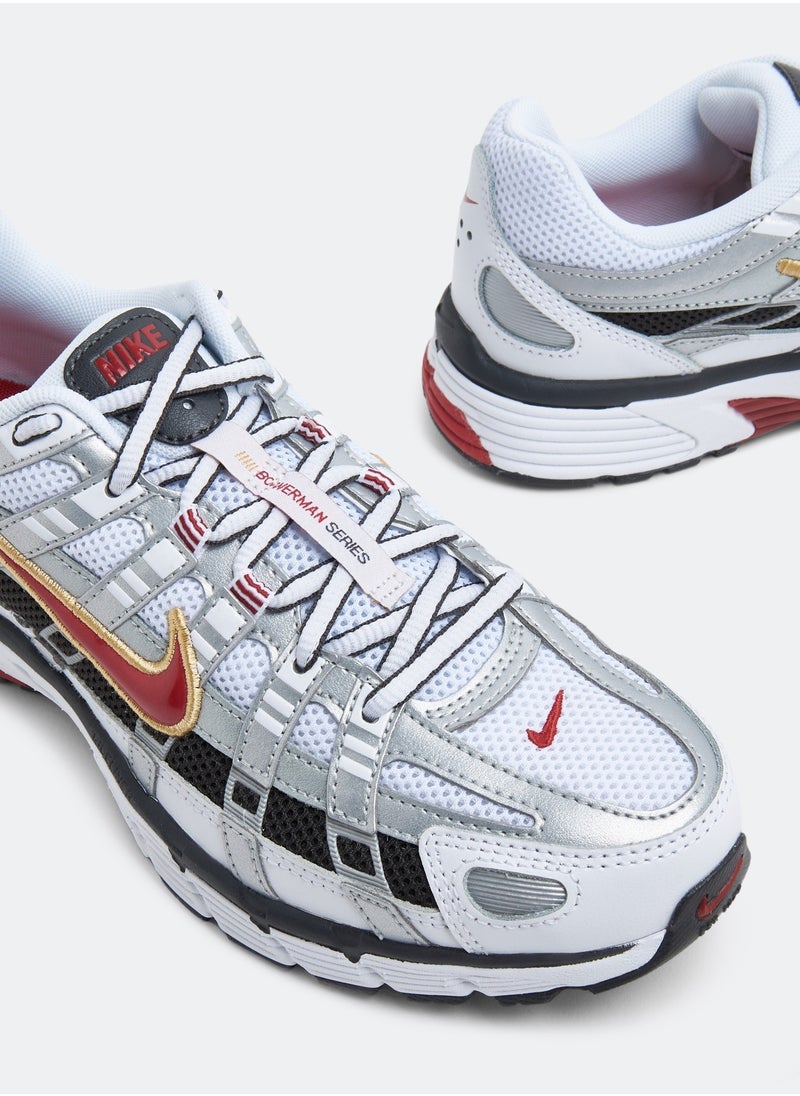 Nike P-6000 Low-top Sneakers in Mesh 'Metallic Silver Red'
