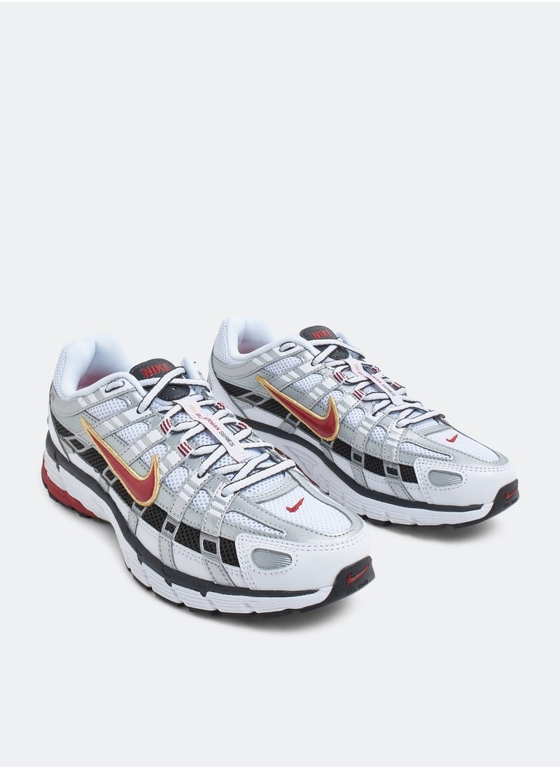 Nike P-6000 Low-top Sneakers in Mesh 'Metallic Silver Red'