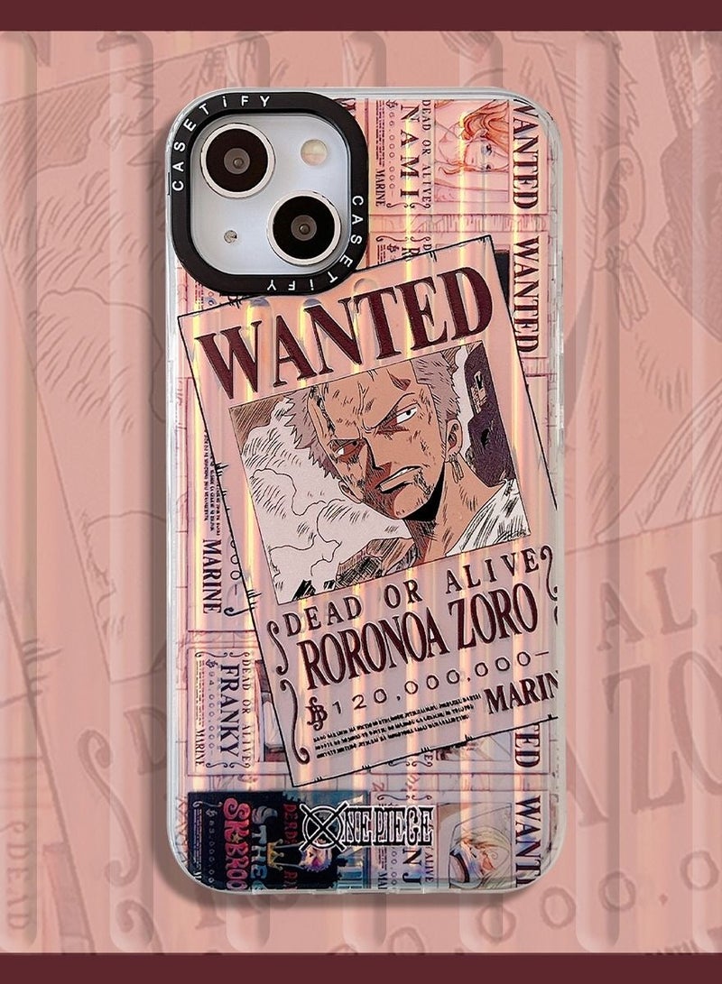 Color Fans One Piece Roronoa Zoro iPhone 14/13/12/Pro/Max Protective Case Cover - Image 3