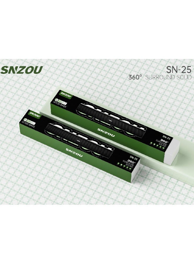 سنزو مكبر صوت لاسلكي SurroundX (صوت 360 درجة) SN-25 - أسود - Image 2