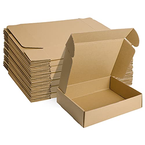 MEBRUDY 12x9x3 Inches Shipping Boxes Pack of 20, Small Corrugated Cardboard Box for Mailing Packing Literature Mailer - Image 1