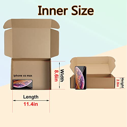 MEBRUDY 12x9x3 Inches Shipping Boxes Pack of 20, Small Corrugated Cardboard Box for Mailing Packing Literature Mailer - Image 3