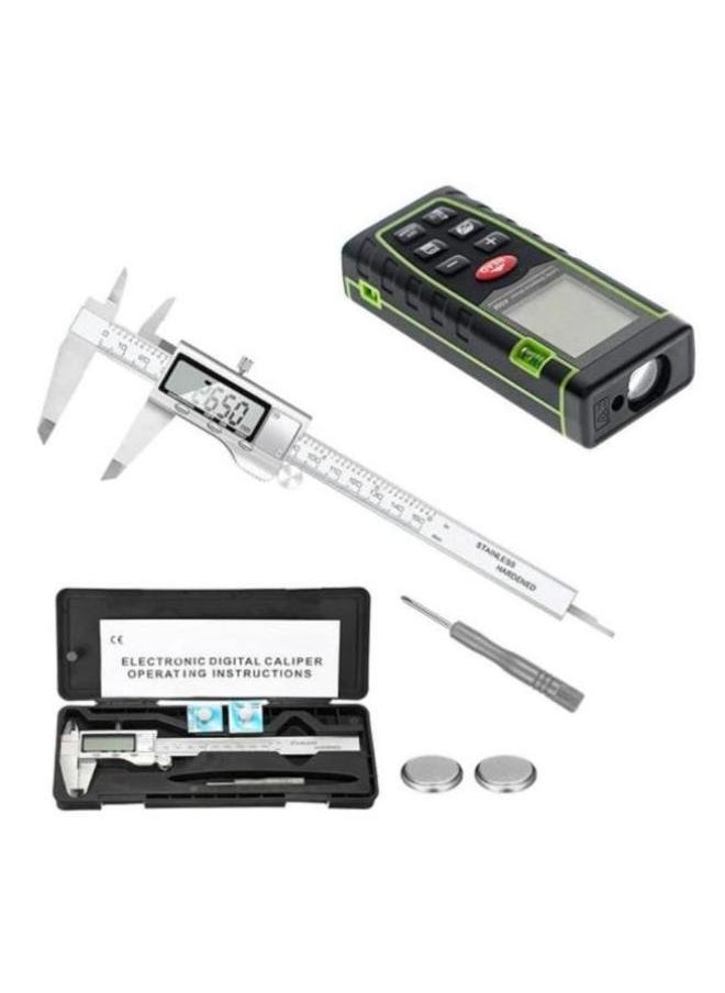EasyLife Digital Caliper and 40m Laser Meter Measuring Tool Stainless Steel Vernier Caliper with Large LCD Screen, Easy Switch from Inch Metric Fraction, 0-6inch/150mm Caliper Measuring Tool for DIY/Household  - Image 1