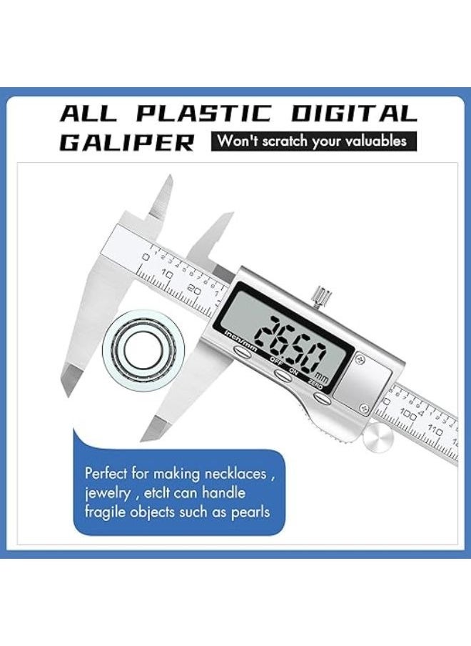 EasyLife Digital Caliper and 40m Laser Meter Measuring Tool Stainless Steel Vernier Caliper with Large LCD Screen, Easy Switch from Inch Metric Fraction, 0-6inch/150mm Caliper Measuring Tool for DIY/Household  - Image 4