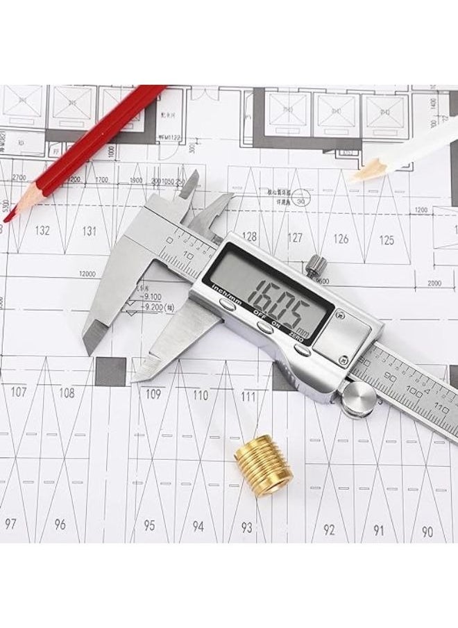 EasyLife Digital Caliper and 40m Laser Meter Measuring Tool Stainless Steel Vernier Caliper with Large LCD Screen, Easy Switch from Inch Metric Fraction, 0-6inch/150mm Caliper Measuring Tool for DIY/Household  - Image 5