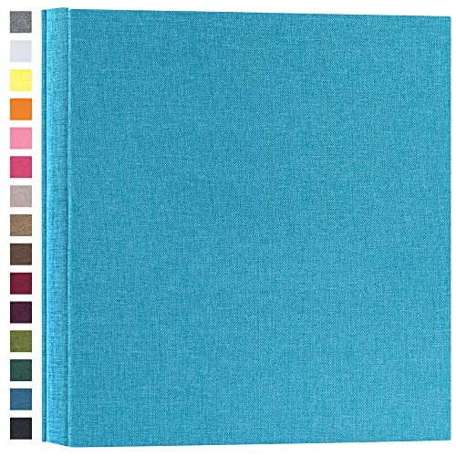 potricher Photo Album for 4x6 1000 Photos Linen Cover Extra Large Capacity Picture Book for Family Wedding Anniversary and Baby (Blue) - Image 1