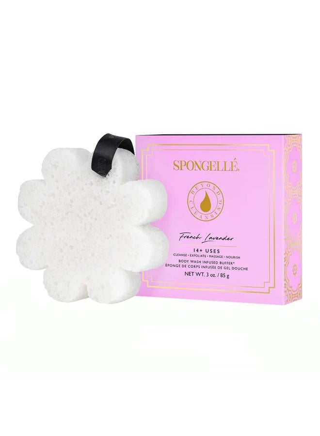 Spongellé Boxed Flower Shower Body Wash Infused Buffer, French Lavender - Image 1