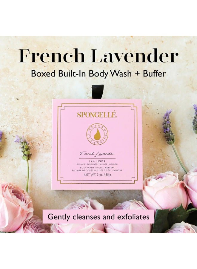 Spongellé Boxed Flower Shower Body Wash Infused Buffer, French Lavender - Image 2